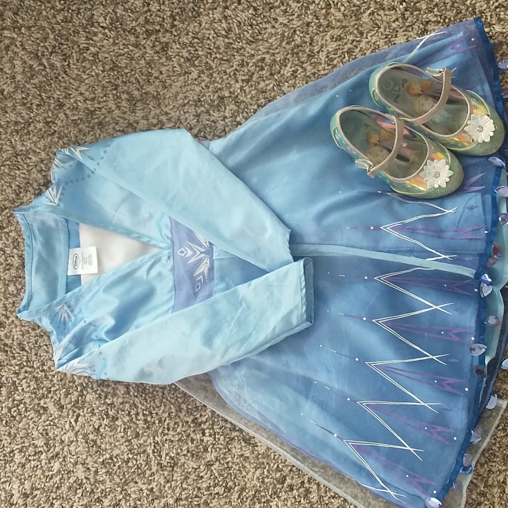 Disney Frozen2 Elsa dress and shoes